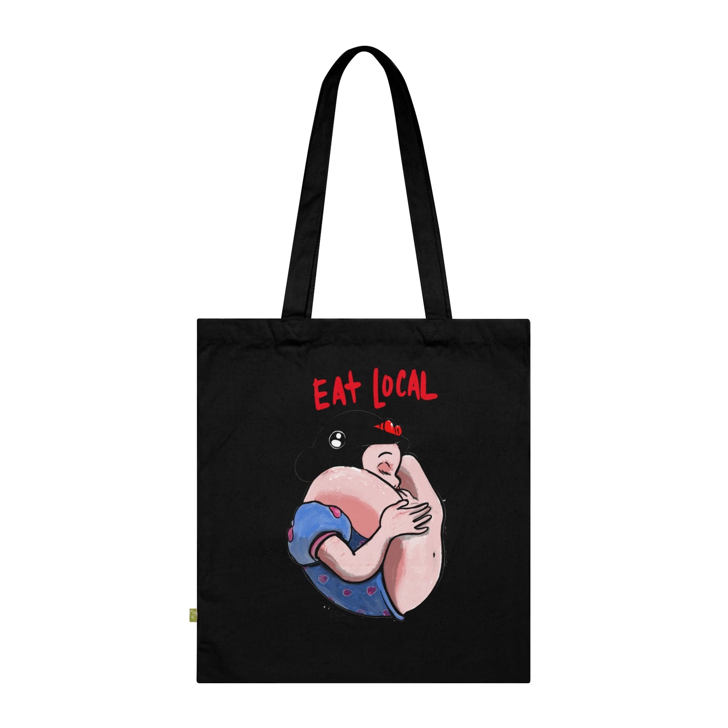 SNOW WHITE Eat Local - Organic Tote Bag